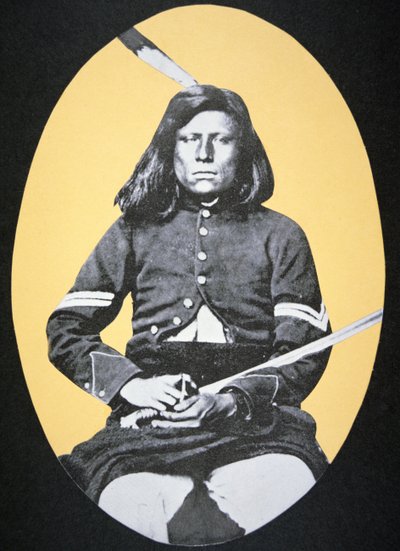 A Pawnee Scouts „Csörgőkígyó” tizedese (f/w fotó) alkotó: American Photographer