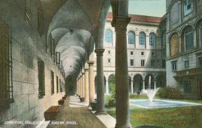 Courtyard at the Public Library, Boston, Massachusetts, USA (színes fotó) alkotó: American Photographer