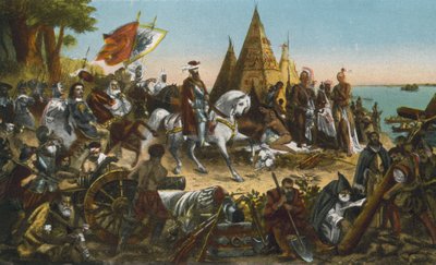 De Soto felfedezése a Mississippi folyón, 1541 májusában (színes kép) alkotó: American Photographer