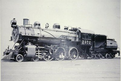A Southern Pacific Railroad 2372 osztályú T-32 motorja (f/w fotó) alkotó: American Photographer
