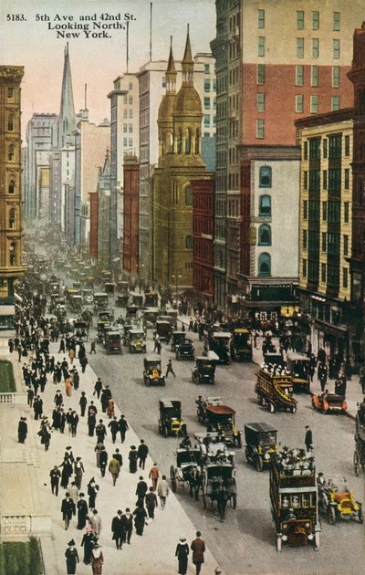 Fifth Avenue és 42nd Street, New York (színes fotó) alkotó: American Photographer