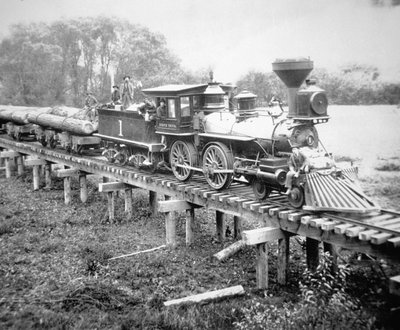 Tehervonat, Coss County, Oregon, 1880 körül (f/w fotó) alkotó: American Photographer