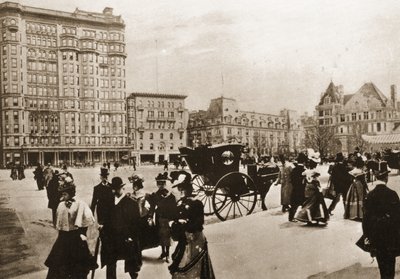 A Plaza Hotel előtt, New York City, 1896 alkotó: American Photographer