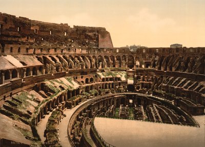 A Colosseum belseje, Róma, 1890-1900 körül (fotomechanikai nyomat) alkotó: American Photographer