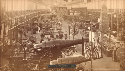 Krupps Guns, német kiállítás, Centennial International Exhibition, Philadelphia, 1876 (ezüst albumin nyomat) alkotó: American Photographer