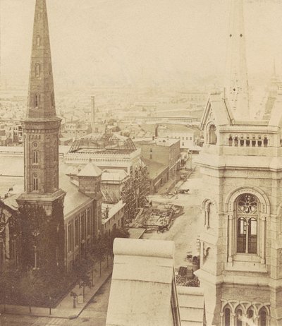 North Broad Street a városháza felől a Castner albumgyűjteményből, 1875 körül (albumnyomat) alkotó: American Photographer