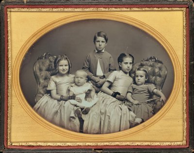 Öt gyermek portréja,c. 1850 (fotó) alkotó: American Photographer