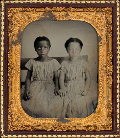 Két lány portréja,c. 1860 (fotó) alkotó: American Photographer