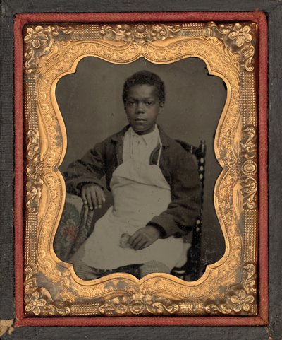 Egy fiú portréja, kezében agyagpipával,c. 1860 (fotó) alkotó: American Photographer