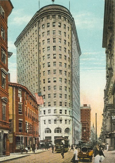 Providence, Rhode Island: Turks Head Building és a Westminster Street (színes fotó) alkotó: American Photographer