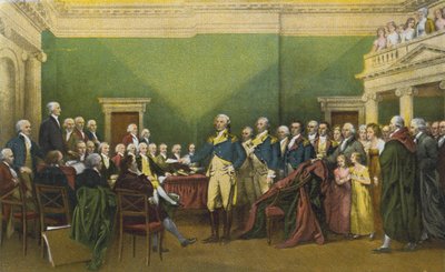 Washington tábornok lemondása, Annapolis, 1783. december 23. (színes fénykép) alkotó: American Photographer