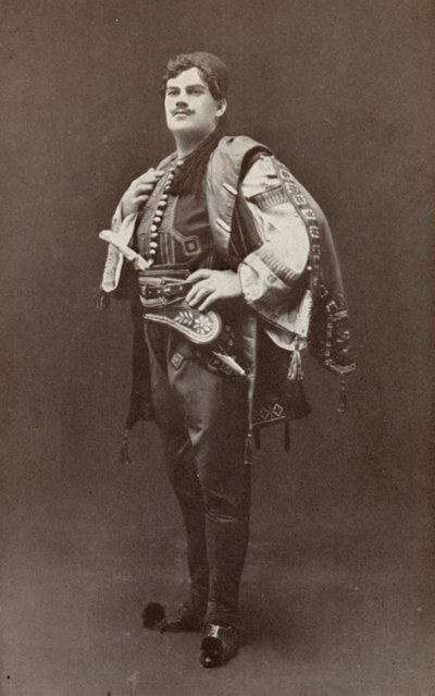 Riccardo Martin, mint Enzo, a "La Gioconda"-ban (fekete-fehér fotó) alkotó: American Photographer