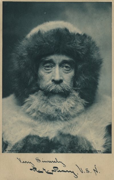 Robert Peary (1856-1920), amerikai sarkkutató (fekete-fehér fotó) alkotó: American Photographer