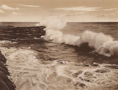 San Diego: La Jolla-nál, San Diego közelében (fekete-fehér fotó). alkotó: American Photographer