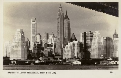 Lower Manhattan, New York City, USA (fekete-fehér fotó) alkotó: American Photographer