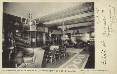 Dohányzó szoba, Houston Club, University of Pennsylvania, Philadelphia alkotó: American Photographer