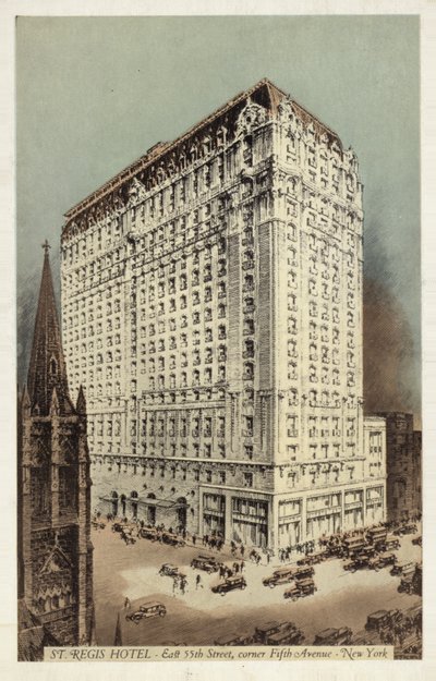 St Regis Hotel, East 55th Street és az 5th Avenue sarka, New York, USA (színes fénykép) alkotó: American Photographer