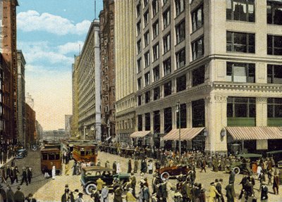State Street, a Madison Street felől északra nézve (színes fotó) alkotó: American Photographer
