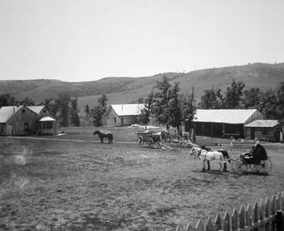 A Haylie Ranch, Crook County, Wyoming, 1890 körül (f/w fotó) alkotó: American Photographer