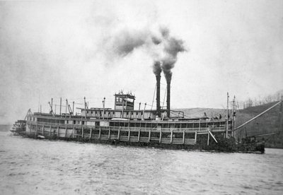 A „Virginia” tatkerekű, az Ohio folyón, 1880 körül (f/w fotó) alkotó: American Photographer