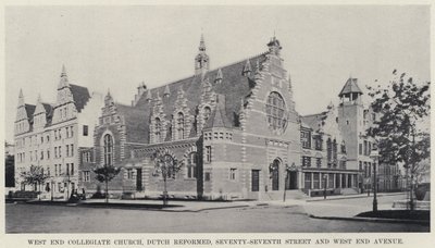 West End Collegiate Church, holland református, Seventy-Seventh Street és West End Avenue (f/w fotó) alkotó: American Photographer