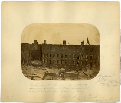 Nyugati laktanya és parádé, Fort Sumter-i csata, 1861. április 15 alkotó: American Photographer