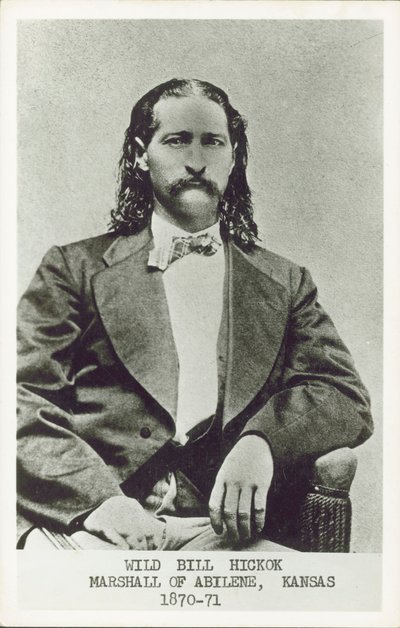 Vad Bill Hickok, fegyveres, szerencsejátékos és az amerikai nyugat törvényhozója (f/w fotó) alkotó: American Photographer