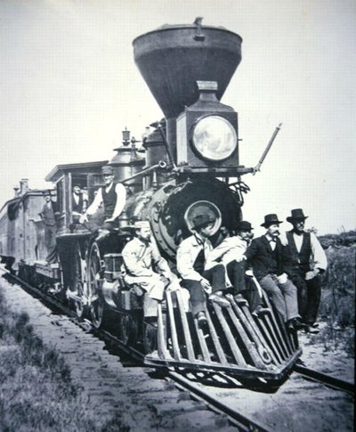 A Chicago, Milwaukee & St Paul Railway Company dolgozói, 1875 körül (f/w fotó) alkotó: American Photographer