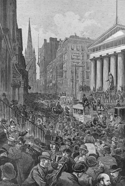 „A Grant and Wood bank hirtelen kudarca által okozott rövid pánik”, illusztráció a „Harper