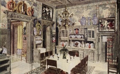 Egy minta német étkező (színes litho) alkotó: American School