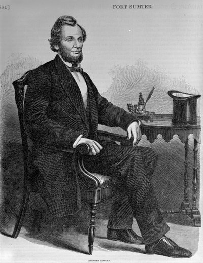 Abraham Lincoln, a Harpers Képes története a polgárháborúból alkotó: American School