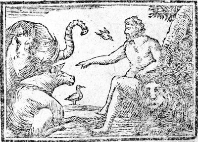 Ádám elnevezte az állatokat, illusztráció az 1794-ben megjelent An Aridgement of the Holy Biblia történetéből alkotó: American School