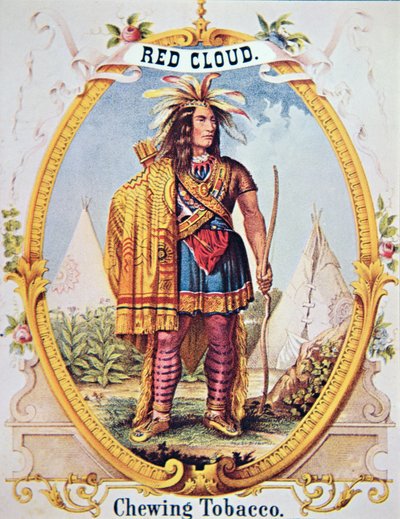 A "Red Cloud Tobacco" hirdetése alkotó: American School