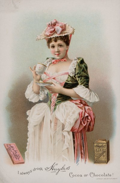 Huyler kakaó- és ivócsokoládéjának reklámja, 1893 alkotó: American School