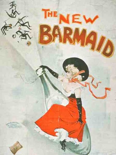 A "The New Barmaid" (színes litó) reklámja alkotó: American School
