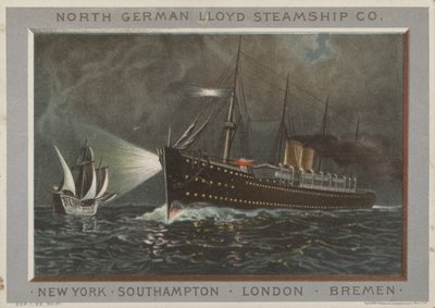 Az észak-német Lloyd Steamship Company reklámja alkotó: American School