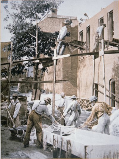 Afro-amerikaiak bővítést építenek az alabamai Tuskegee-ben található Negro Industrial Institute-hoz alkotó: American School