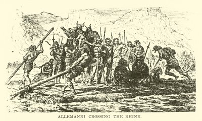 Allemanni átkel a Rajnán alkotó: American School