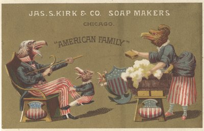 Amerikai család, a James Kirk & Co. Soap Makers reklámja, 1880 körül alkotó: American School