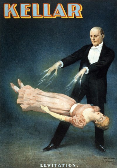 Amerikai plakát a bűvész, Harry Kellar (1849 - 1922) műsorához: ""Levitáció"" alkotó: American School