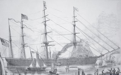 Amerikai vitorlás "The Great Republic", 1853 körül (metszet) alkotó: American School