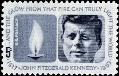 John Fitzgerald Kennedy amerikai bélyegzője alkotó: American School