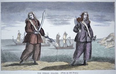 Anne Bonny (sz.1697) és Mary Read (színes metszet) alkotó: American School