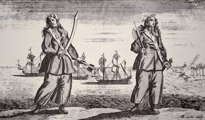 Anne Bonny és Mary Read (metszet) alkotó: American School