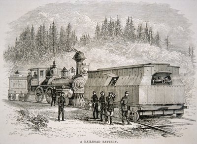 A Szövetségi Hadsereg páncélozott fegyverüteg (metszet) alkotó: American School