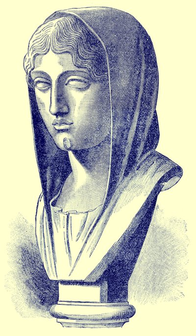 Aspasia, Victor Duruy Görögország története című illusztrációja, 1890-ben (digitálisan javított kép) alkotó: American School