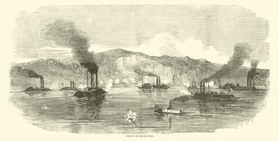 Támadás a Grand Gulf ellen, 1863. április alkotó: American School