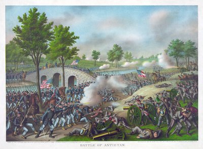 Battle of Antietam, pub. Kurz  Allison alkotó: American School