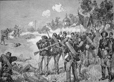 Gettysburgi csata, az első napon a közelben alkotó: American School