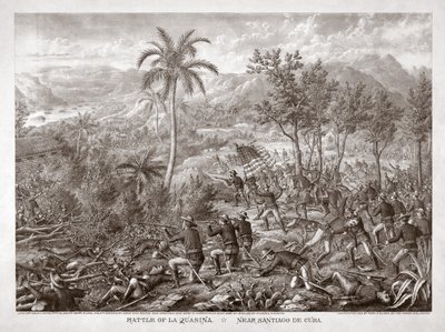 La Quasina-i csata, Santiago de Cuba közelében, pub. 1898 (metszet) alkotó: American School